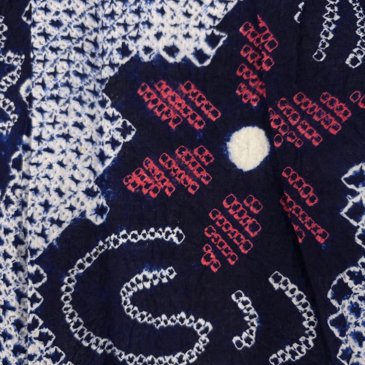 浴衣 身丈153 cm 裄丈61 S 絞り浴衣 草花 紺色 綿 浴衣単品 浴衣 着物 浴衣