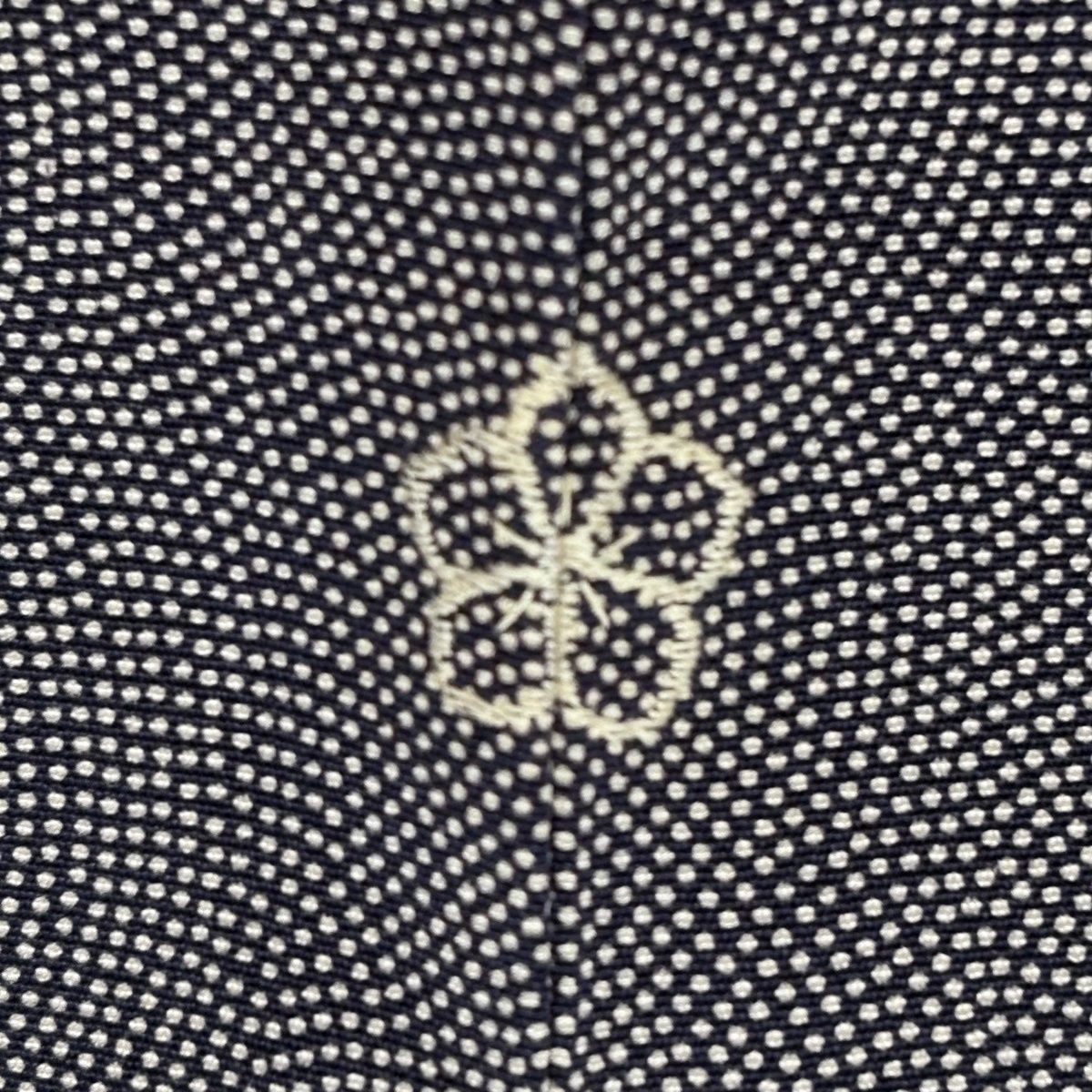 江戸小紋 身丈153.5cm 裄丈62.5cm S 袷 鮫 紺色 正絹 名品 一つ紋