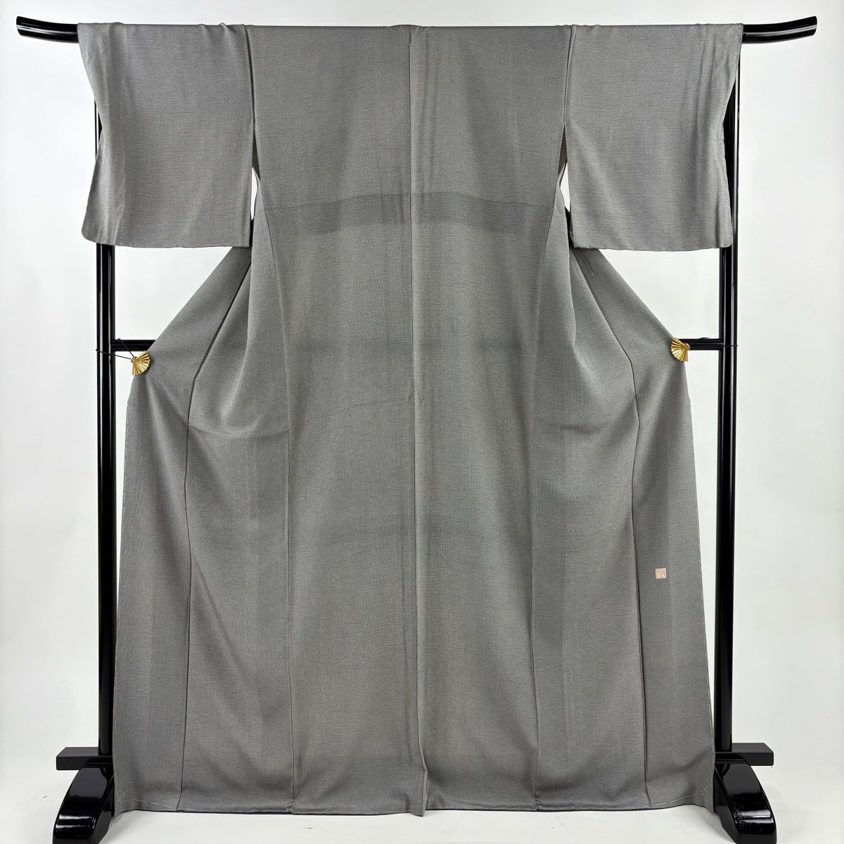 江戸小紋 身丈172 cm 裄丈68 5 L 袷 落款 証紙 万筋 黒灰 正絹