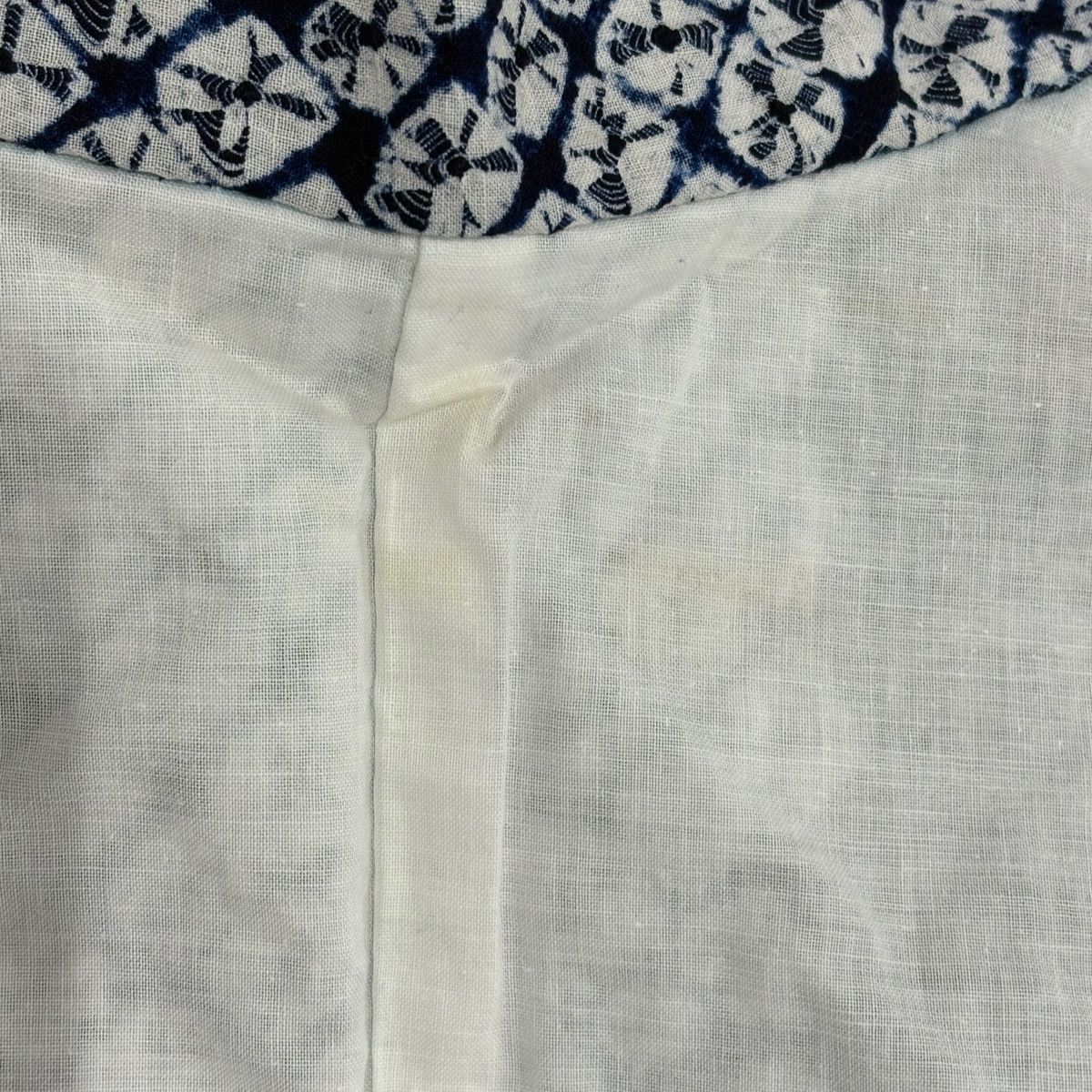  浴衣 身丈152.5 cm 裄丈63.5 S 絞り浴衣 花 幾何学 濃紺 綿 名品 浴衣単品 浴衣