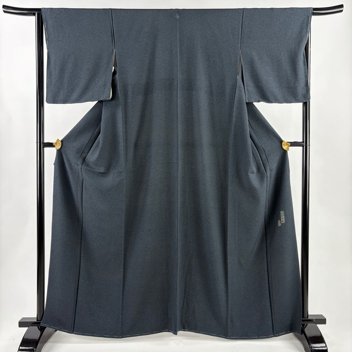 江戸小紋 身丈163cm 裄丈65cm M 袷 人間国宝 六谷梅軒 落款 松 深緑