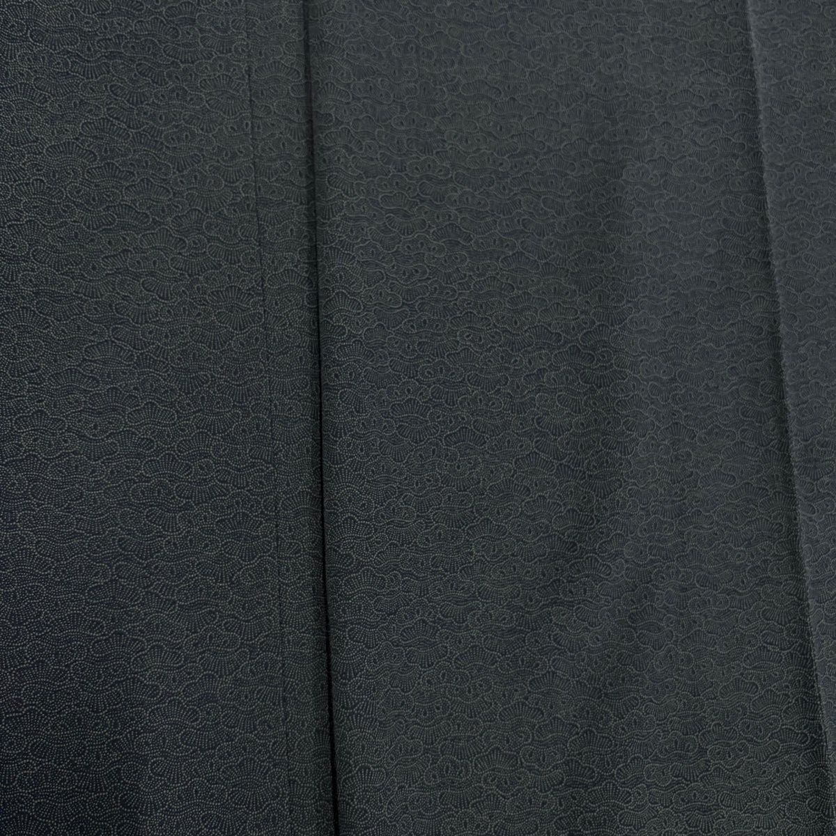 江戸小紋 身丈163cm 裄丈65cm M 袷 人間国宝 六谷梅軒 落款 松 深緑