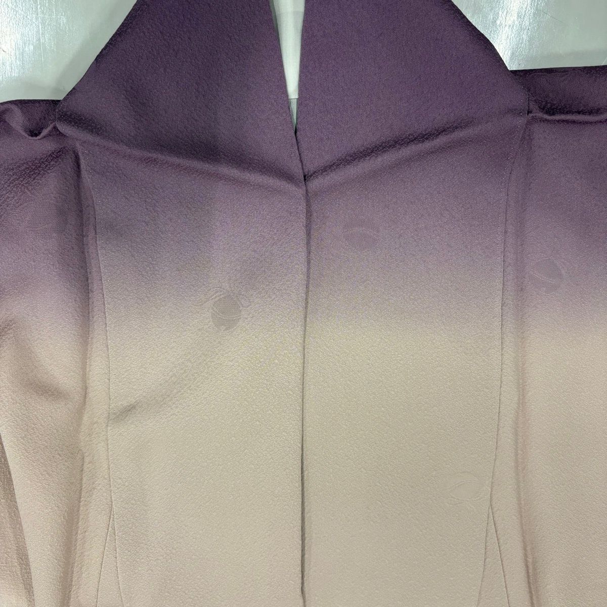 訪問着 身丈163 cm 裄丈65 M 袷 中村玉緒 落款 鳥 鈴 染め分け ぼかし 薄小豆 正絹 セレモニー フィット感