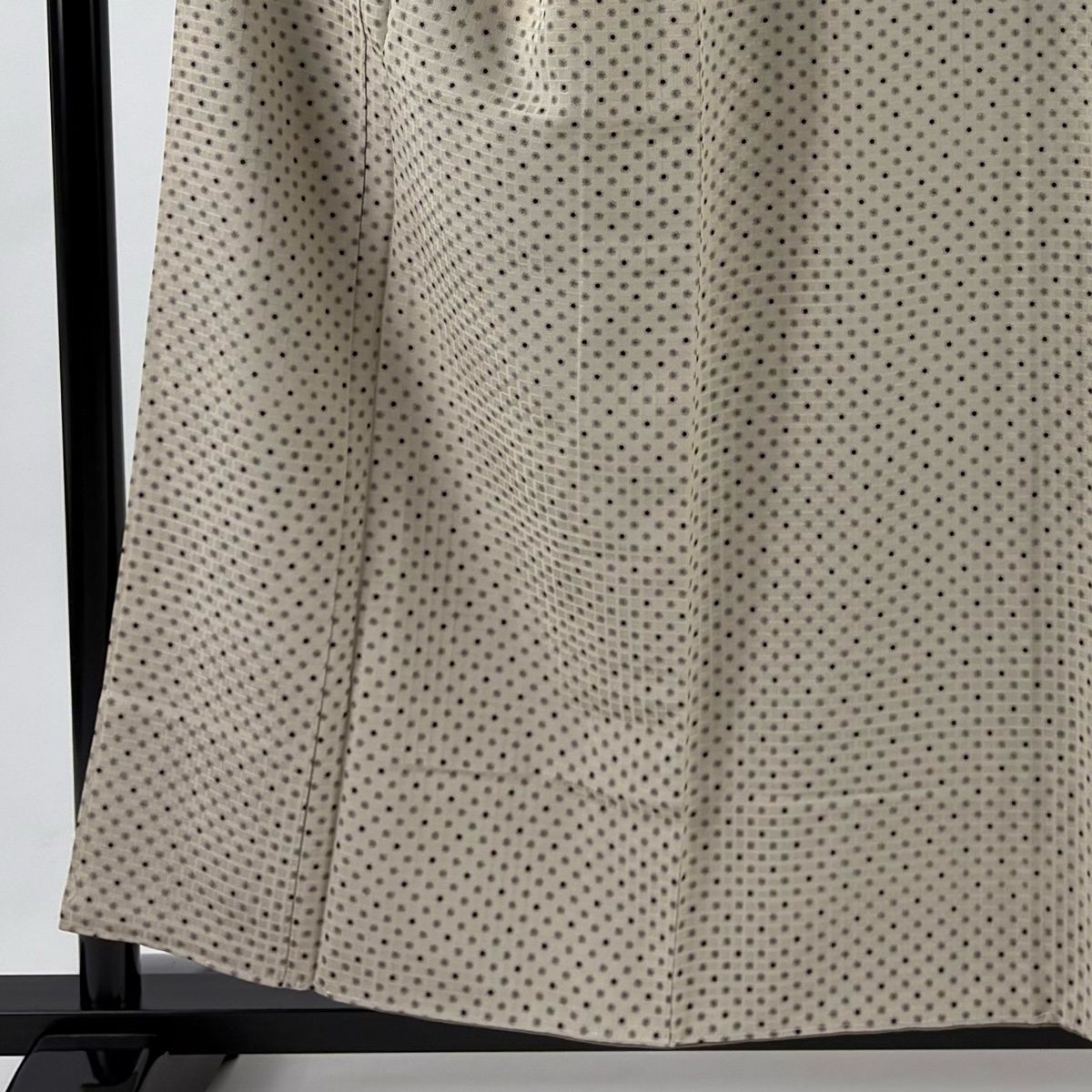 紬 身丈156.5 cm 裄丈64.5 M 袷 水玉 薄茶色 正絹