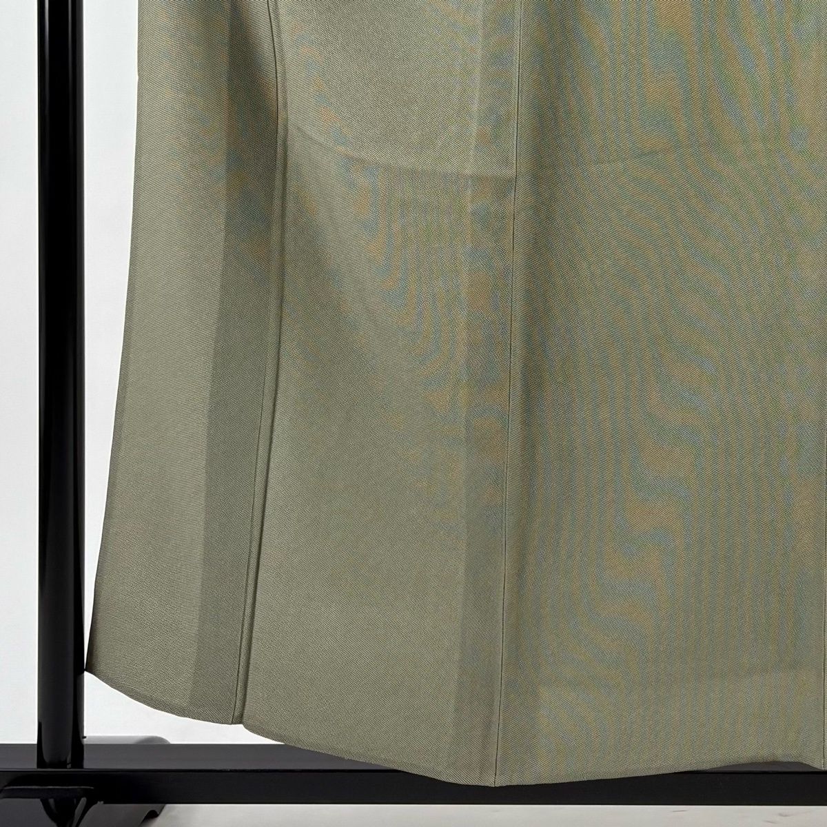 江戸小紋 身丈155 cm 裄丈63 S 単衣 寺山存男 落款 行儀 灰緑 正絹 名品