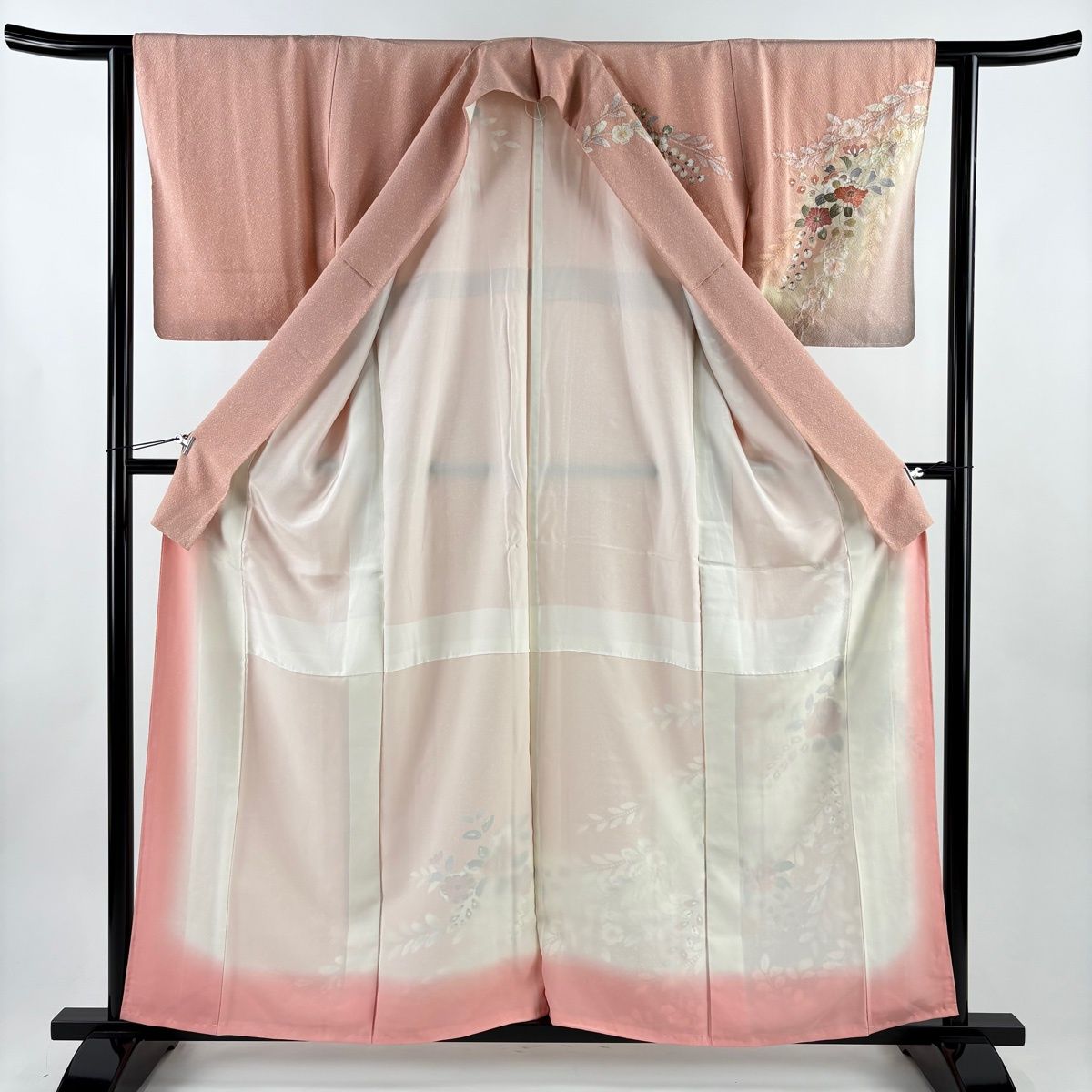 訪問着のみ　着物　正絹　絞り　本加工　華やか　ピンク　裄丈69cm 訪問着 身丈159cm 裄丈61.5cm S 袷 伊と幸 辻が花 ショップ ぼかし