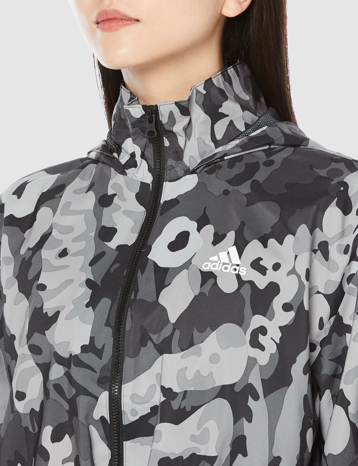 アディダス ウインドブレーカー AOP ウィンドジャケット ブラック ホワイト IC 0556 M