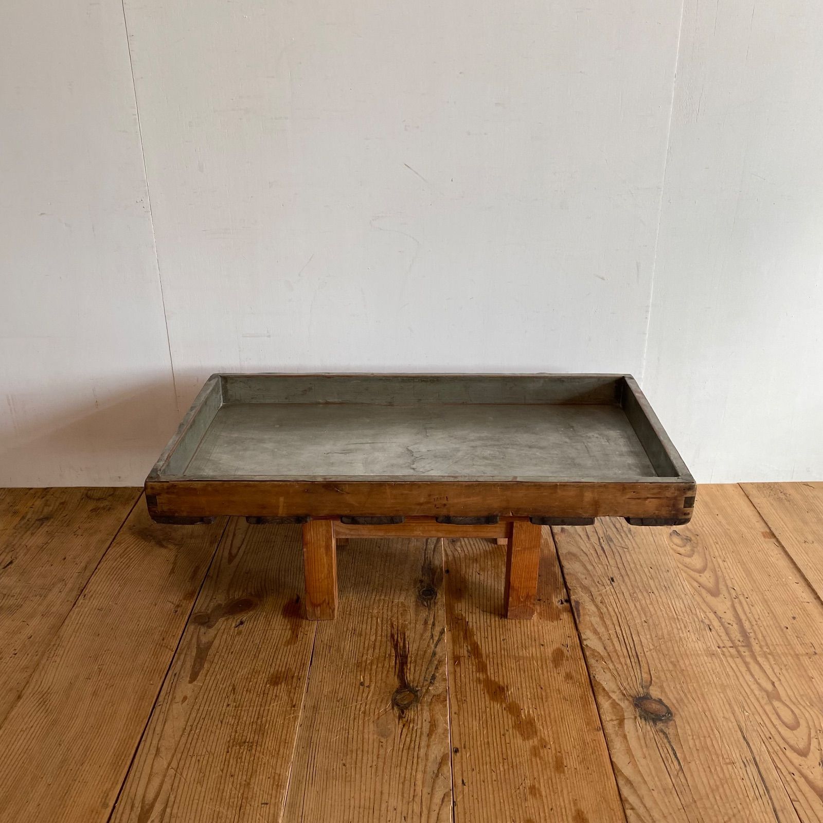 アンティーク 木製トレイ 古道具 昭和レトロ 什器 ディスプレイ 店舗