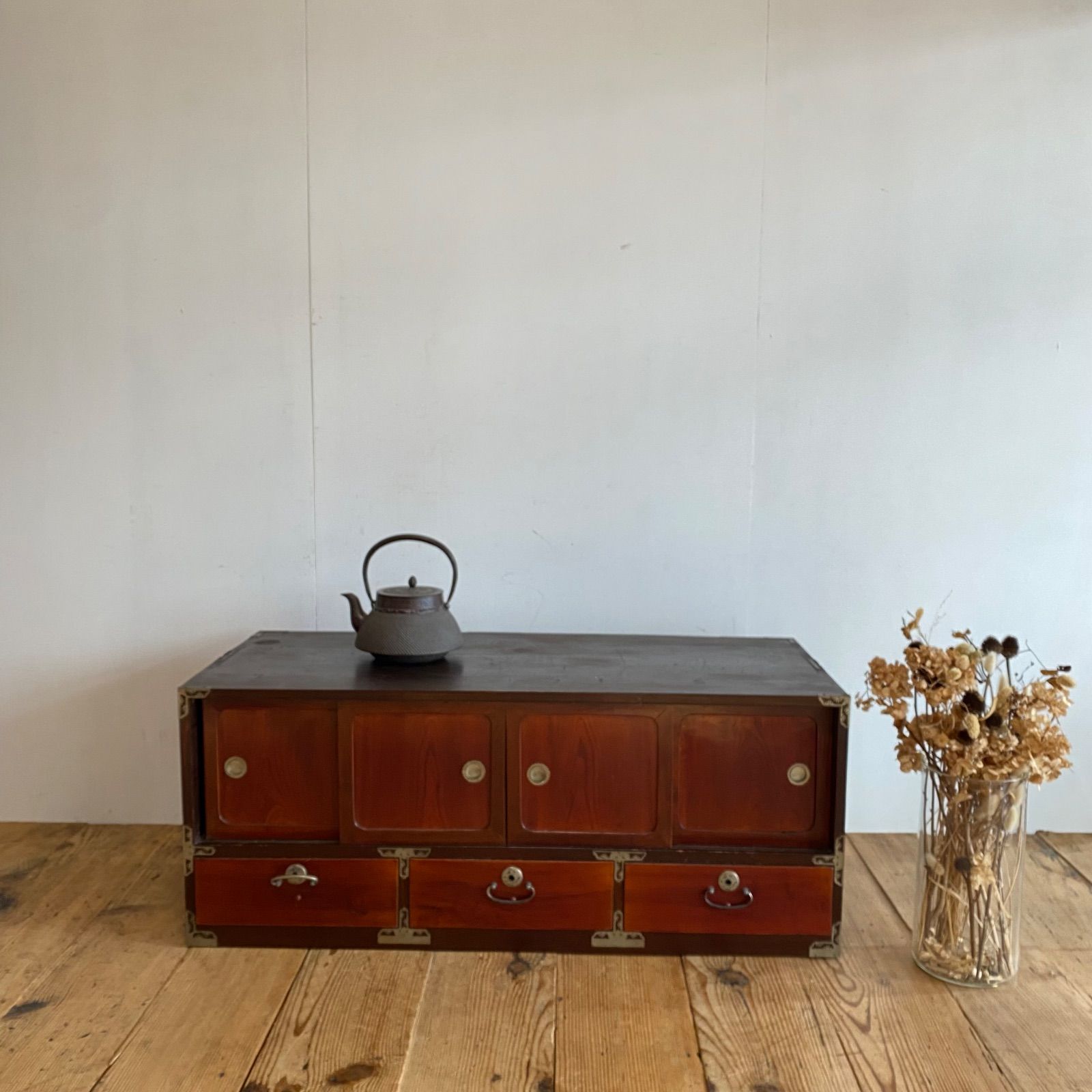 アンティーク ローボード テレビ台 時代箪笥 小箪笥 ローチェスト 古