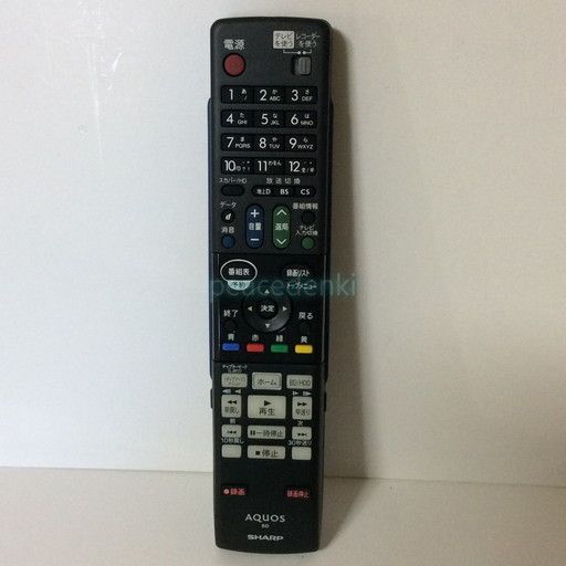 シャープ SHARP ブルーレイディスクレコーダー リモコン