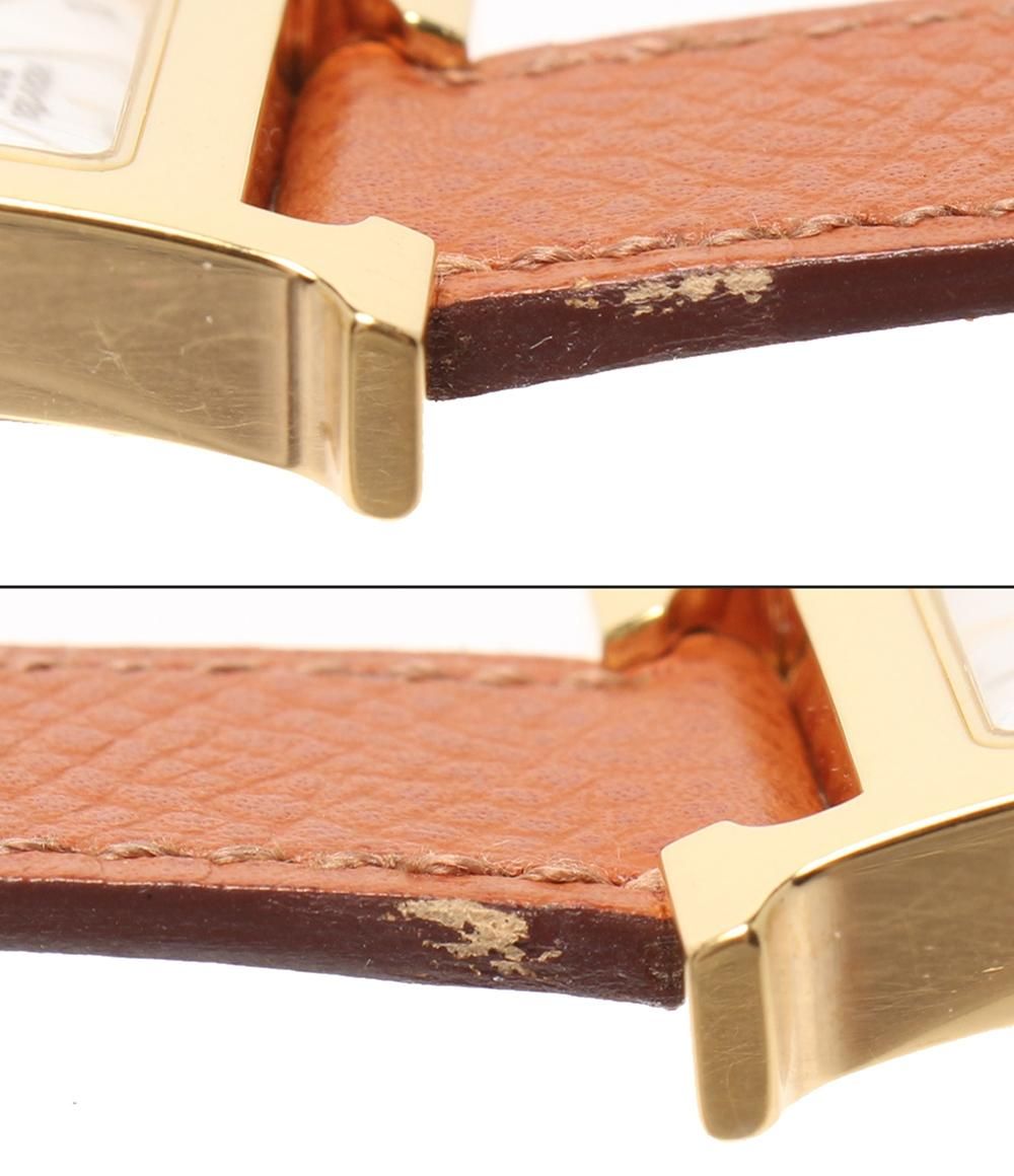  エルメス 腕時計 Hウォッチ H刻印 HH 1 201 クオーツ ホワイト レディース HERMES その他 時計