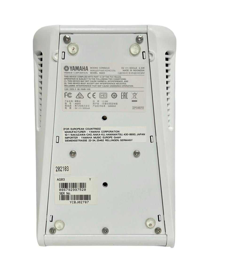 ヤマハ オーディオインターフェイス 割引 AG03 YAMAHA YAMAHA