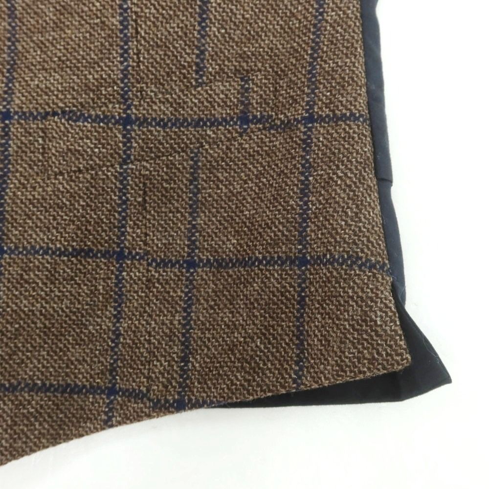 中古】ラルディーニ LARDINI ウールカシミヤ チェック ドレス系ジレ