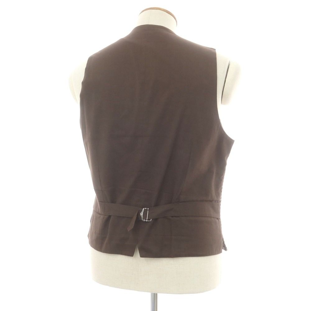 中古】ラルディーニ LARDINI ウール チェック ドレス系ジレ ベスト