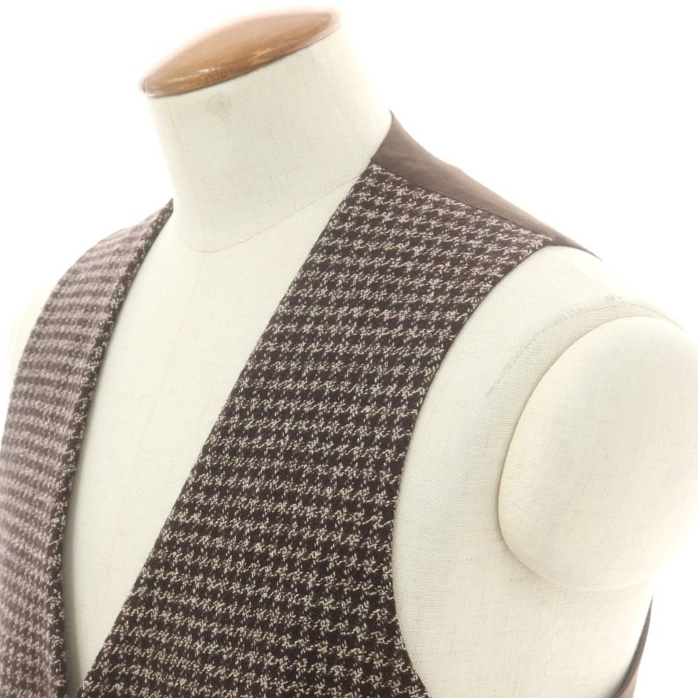中古】ラルディーニ LARDINI ウール チェック ドレス系ジレ ベスト