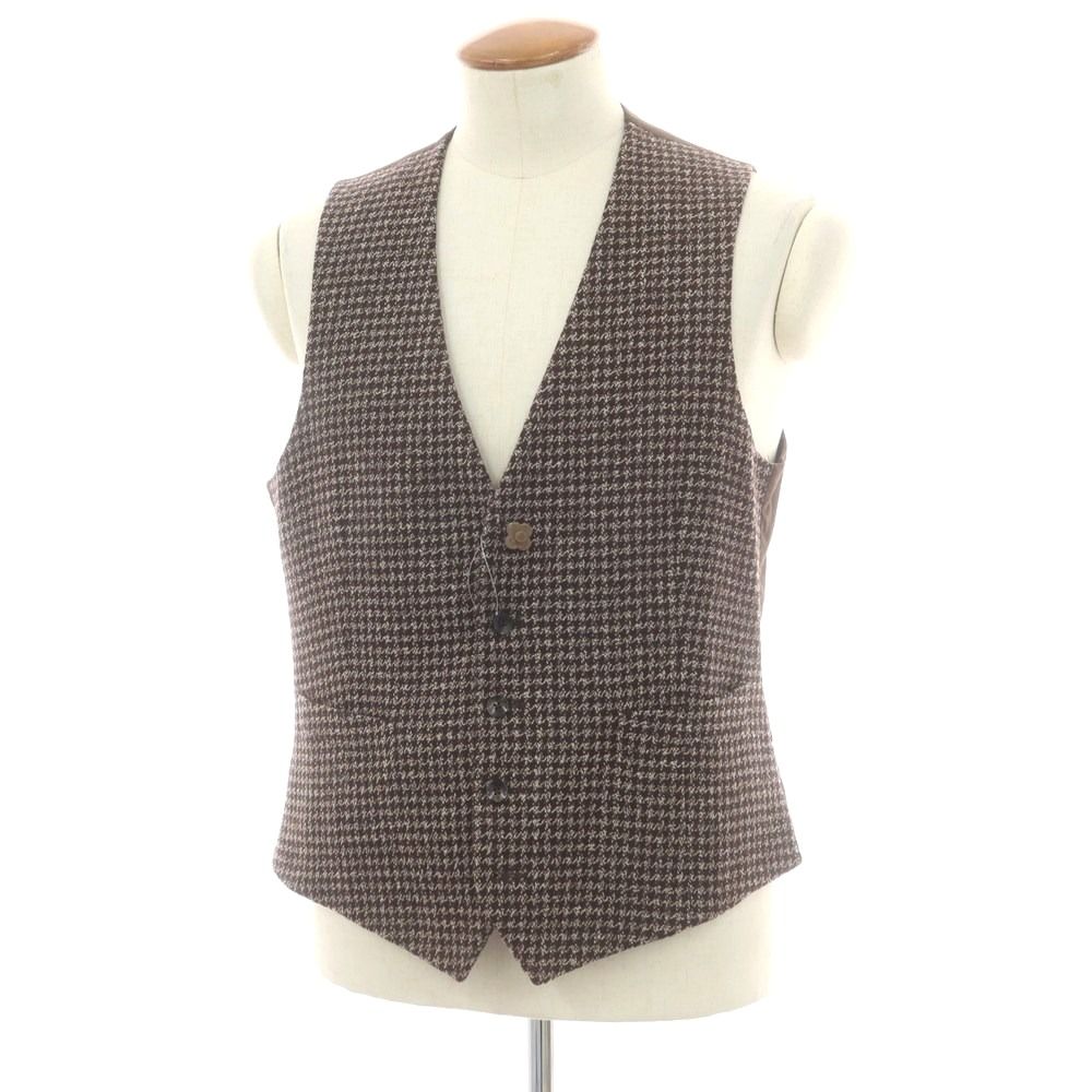 中古】ラルディーニ LARDINI ウール チェック ドレス系ジレ ベスト