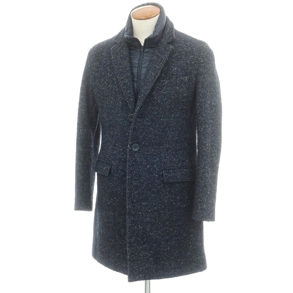 ヘルノ　HERNO カシミヤ　ウール　チェスター　コート　40 シルク　ネイビー HERNO // ヘルノ】 CA0058U Cashmere Chester coat カシミア