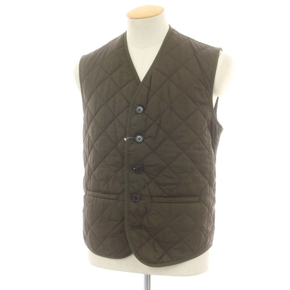 中古】バブアー Barbour ナイロン キルティングベスト オリーブ