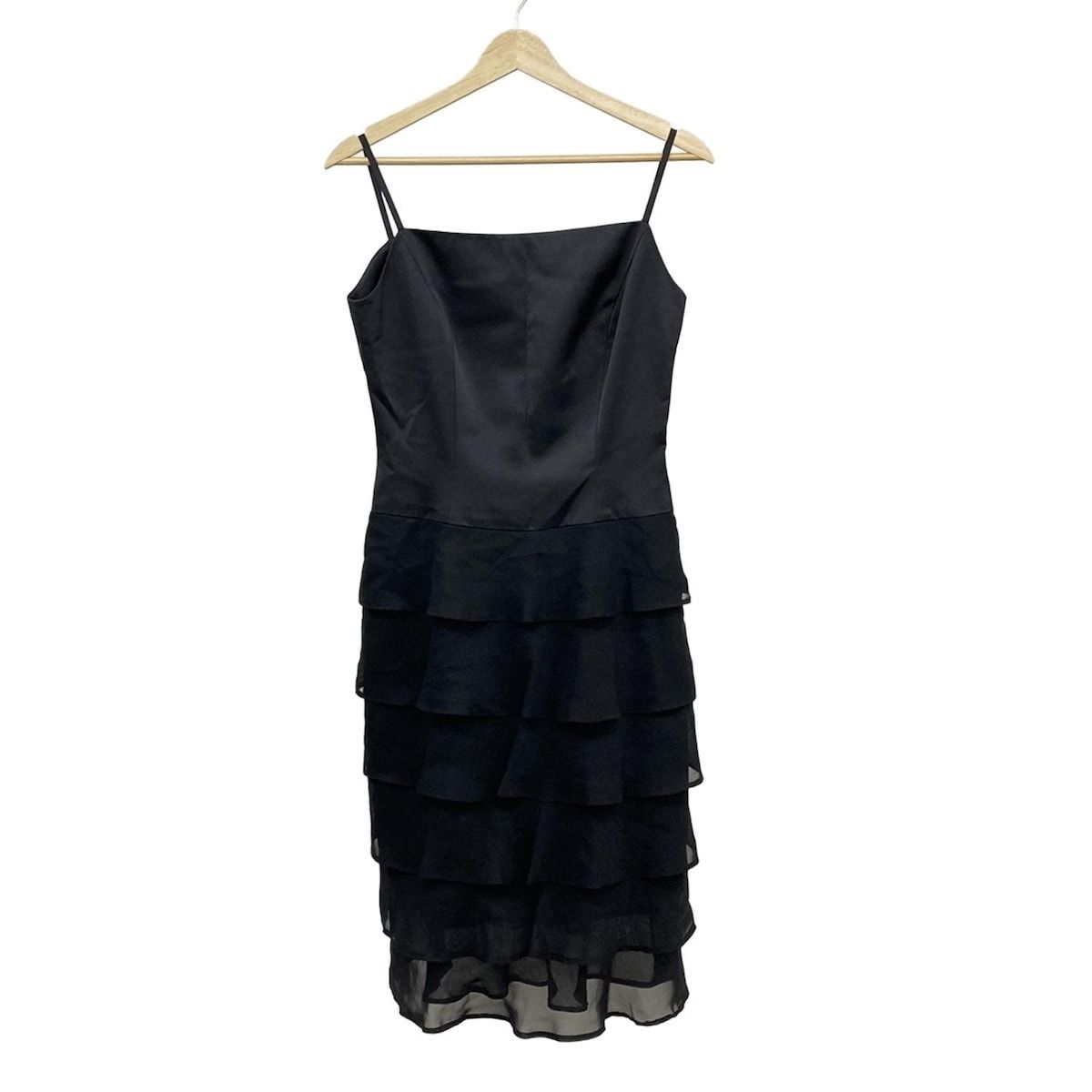M S GRACY エムズグレイシー ワンピース サイズ38 レディース - 黒 キャミワンピ ひざ丈 ティアード