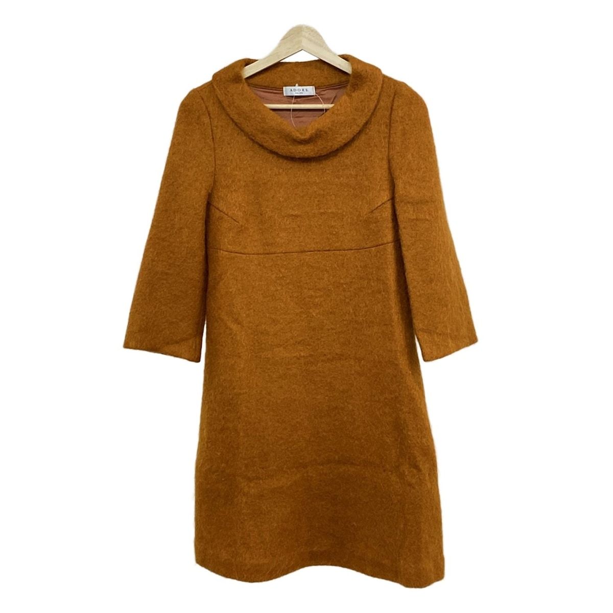 ADORE アドーア ワンピース サイズ38 M レディース - オレンジ 長袖 ウール混