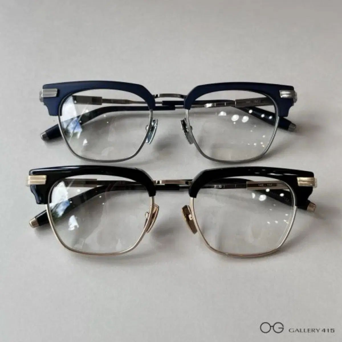 宇田川 あこ LOVE YOURSELF 承 Her ブルー ネイビー ブローフレーム メガネ