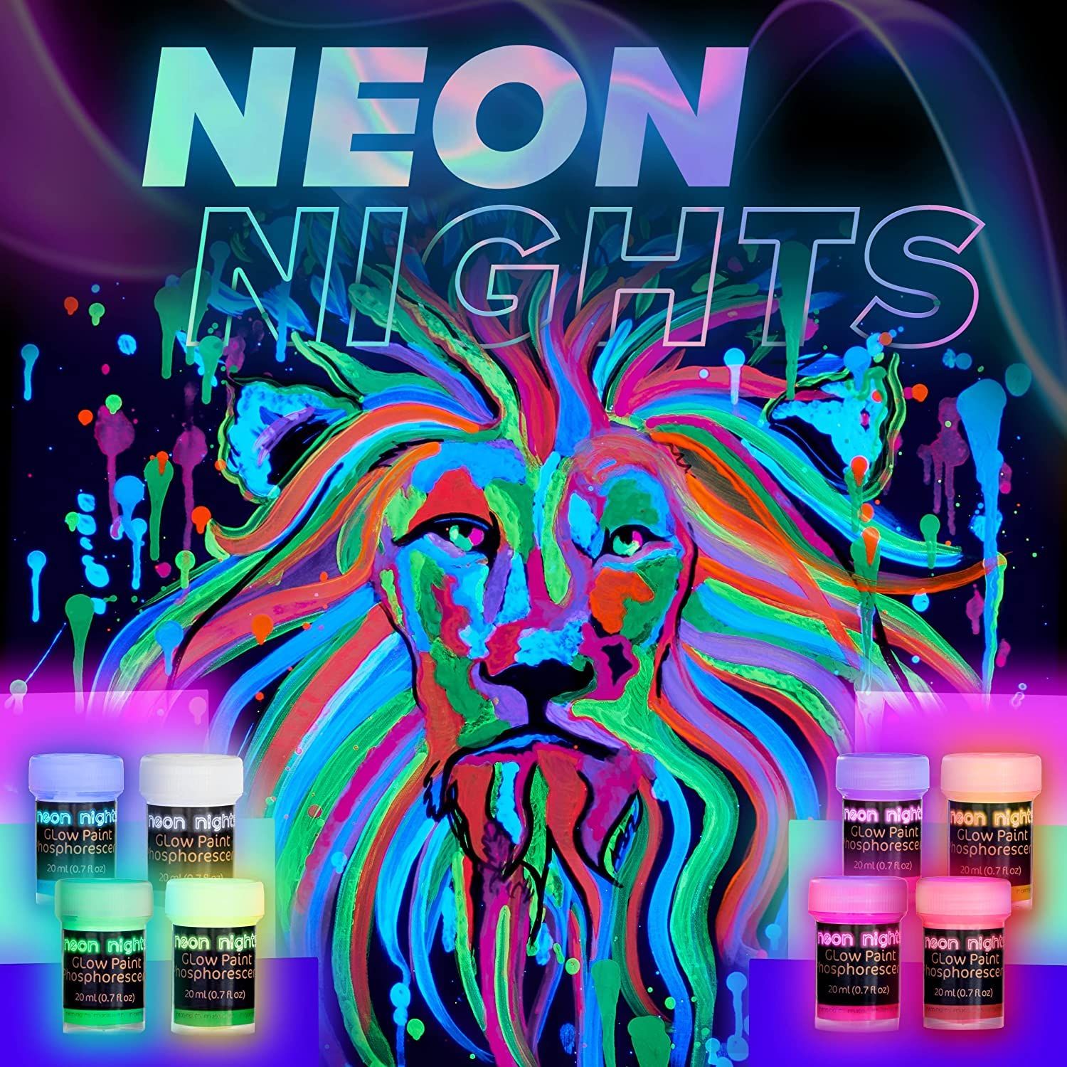 新品 neon nights 畜光 | 発光 | 燐光 | 自己発光塗料 - 8個入り