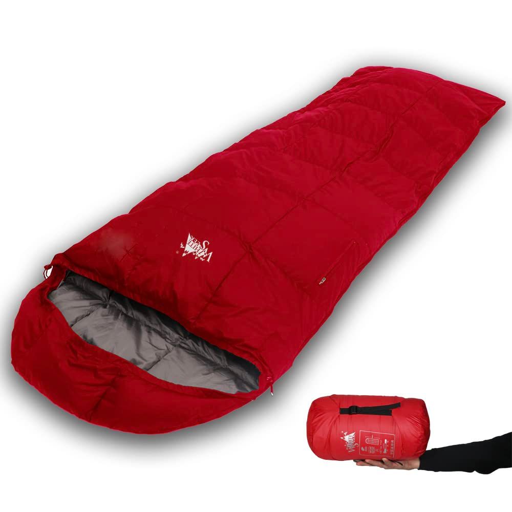 寝袋 シュラフ 羽毛 ダウン 封筒型 軽量 小 コンパクト 手のひらサイズ