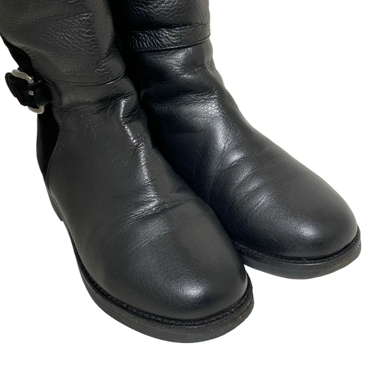 【今だけ限定価格】銀座Yoshinoya黒レザーロングブーツ 銀座ヨシノヤ/Yoshinoya(ギンザヨシノヤ) ロングブーツ 22 レディース