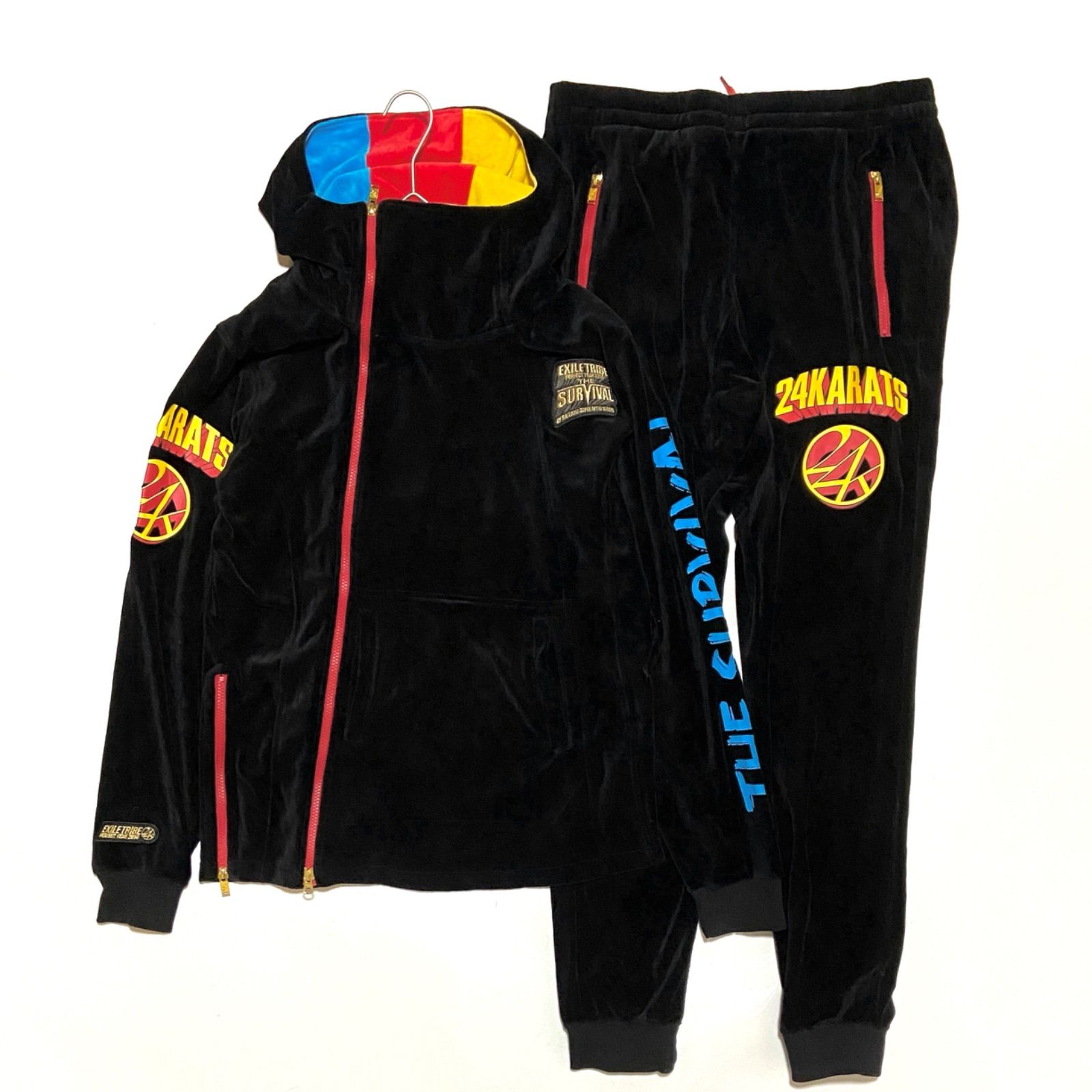 24Karats 24カラッツ EXILE TRIBE セットアップ ベロア ブラック 2014
