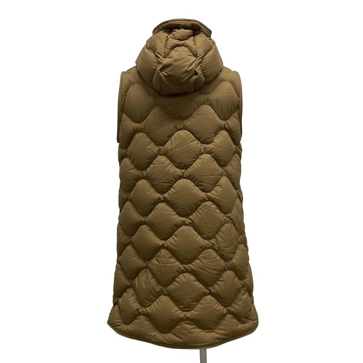 モンクレール ダウンベスト サイズ1 S レディース LIVECHE リベーシュ 53333 キャメル ロング丈 ジップアップ 秋 冬 ダウン