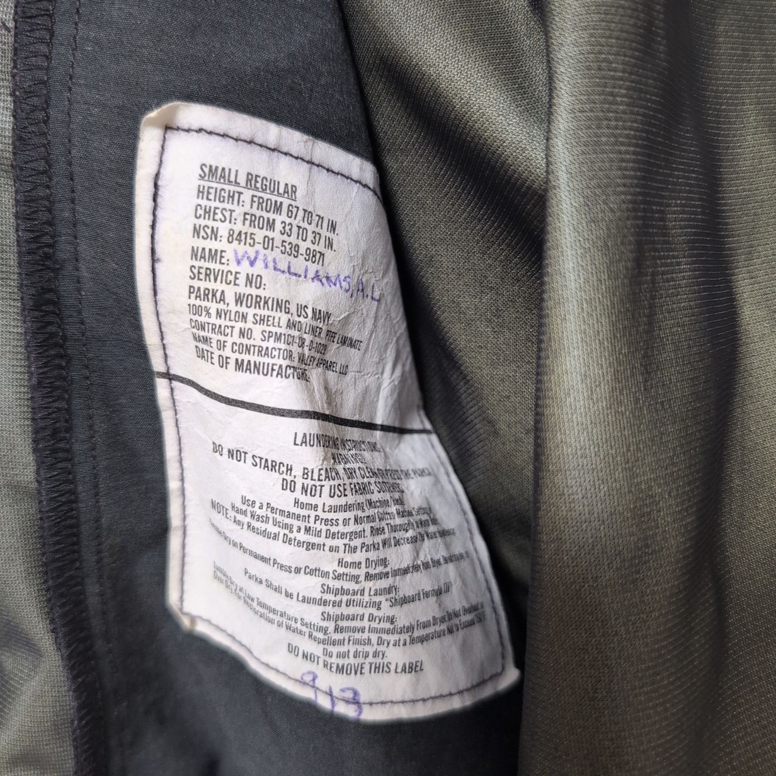 実物 USED 米軍 U.S.NAVY ECWCS GEN2 NWU デジタルカモ GORE-TEX 