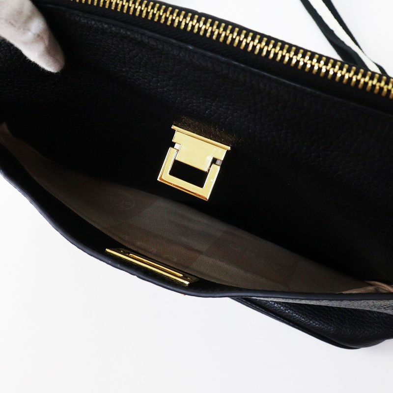 美品 アタオ ATAO WEEKEND レザー2wayバッグ/ブラック ウィークエンド