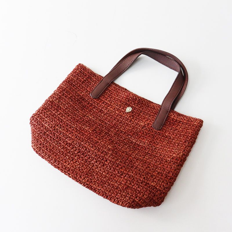 HELEN KAMINSKI ブラウン トートバッグ　かごバッグ ヘレンカミンスキー HELEN KAMINSKI ラフィアトートバッグ/ブラウン