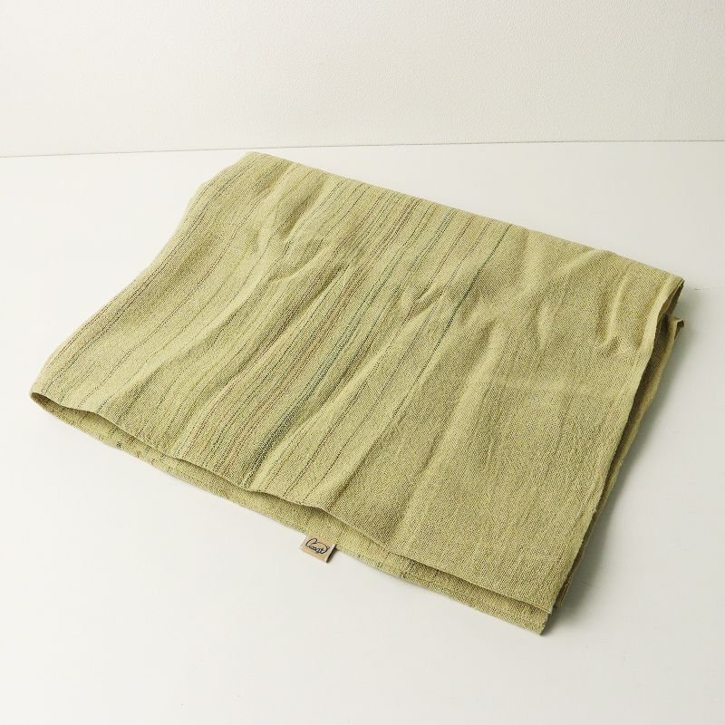 美品 USAATO うさと 手織り 手紡ぎ ラインボーダー入 筒状 大判 美品 USAATO うさと 手織り 手紡ぎ ラインボーダー入 筒状 大判