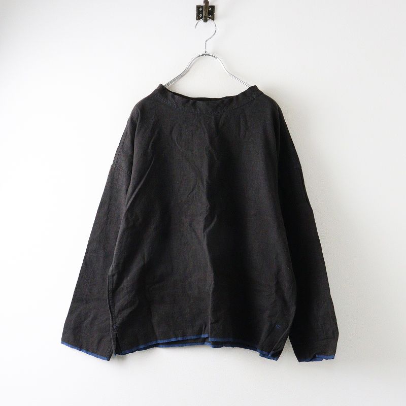 45 R rpm フォーティファイブアール 歳時記ブラウス 上巳 0 ダークグレー カディ ビーズネックレス＆ミニバッグ付