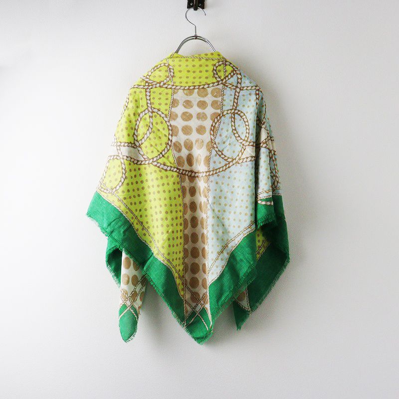  45 R rpm フォーティファイブアール 大判 木綿 風呂敷 スカーフ グリーン系 ストール ショール その他 小物