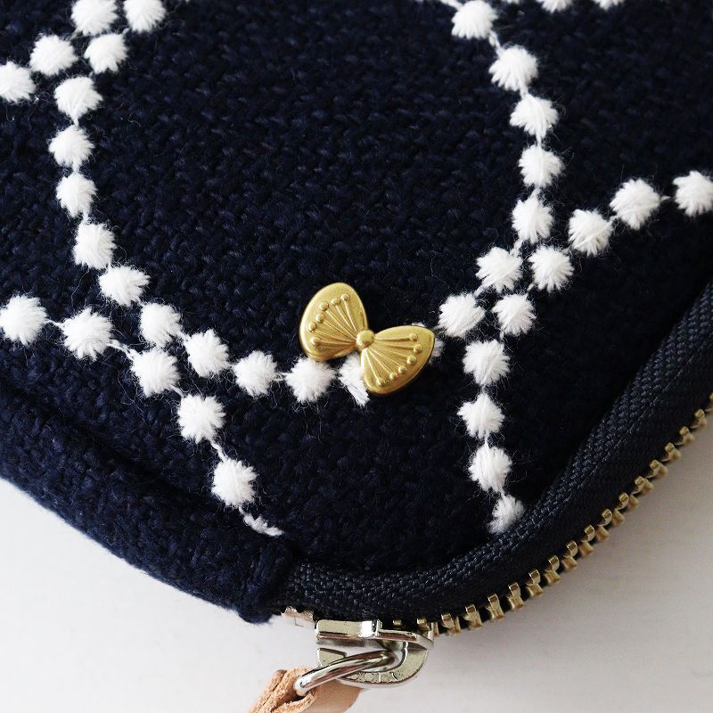 おおきいひきだしポーチ ミナ ペルホネン/tambourine（navy） おおきいひきだしポーチ / ミナ ペルホネン/tambourine（navy