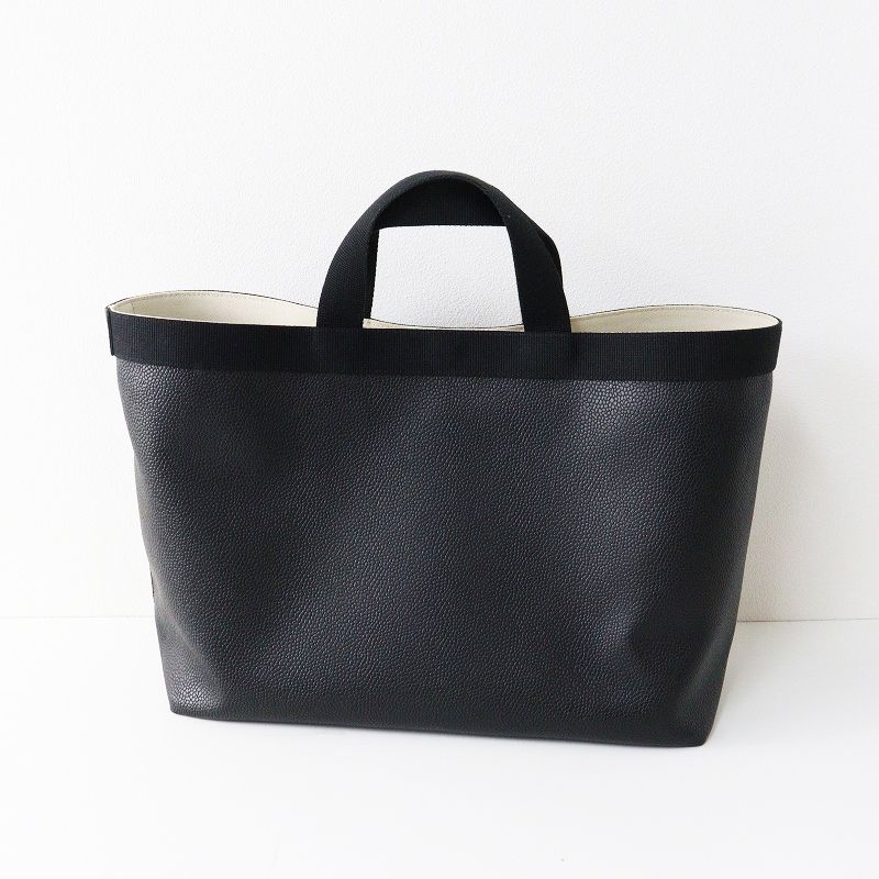 Herve Chapelier ブラック トートバッグ レザー 美品 エルベシャプリエ Herve Chapelier 705GP リュクススクエアトート