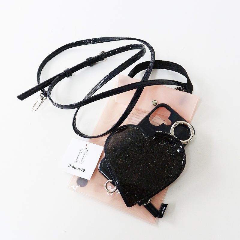 極美品 エジュー Ajew iPhone16 PVC Heart アイフォンケース