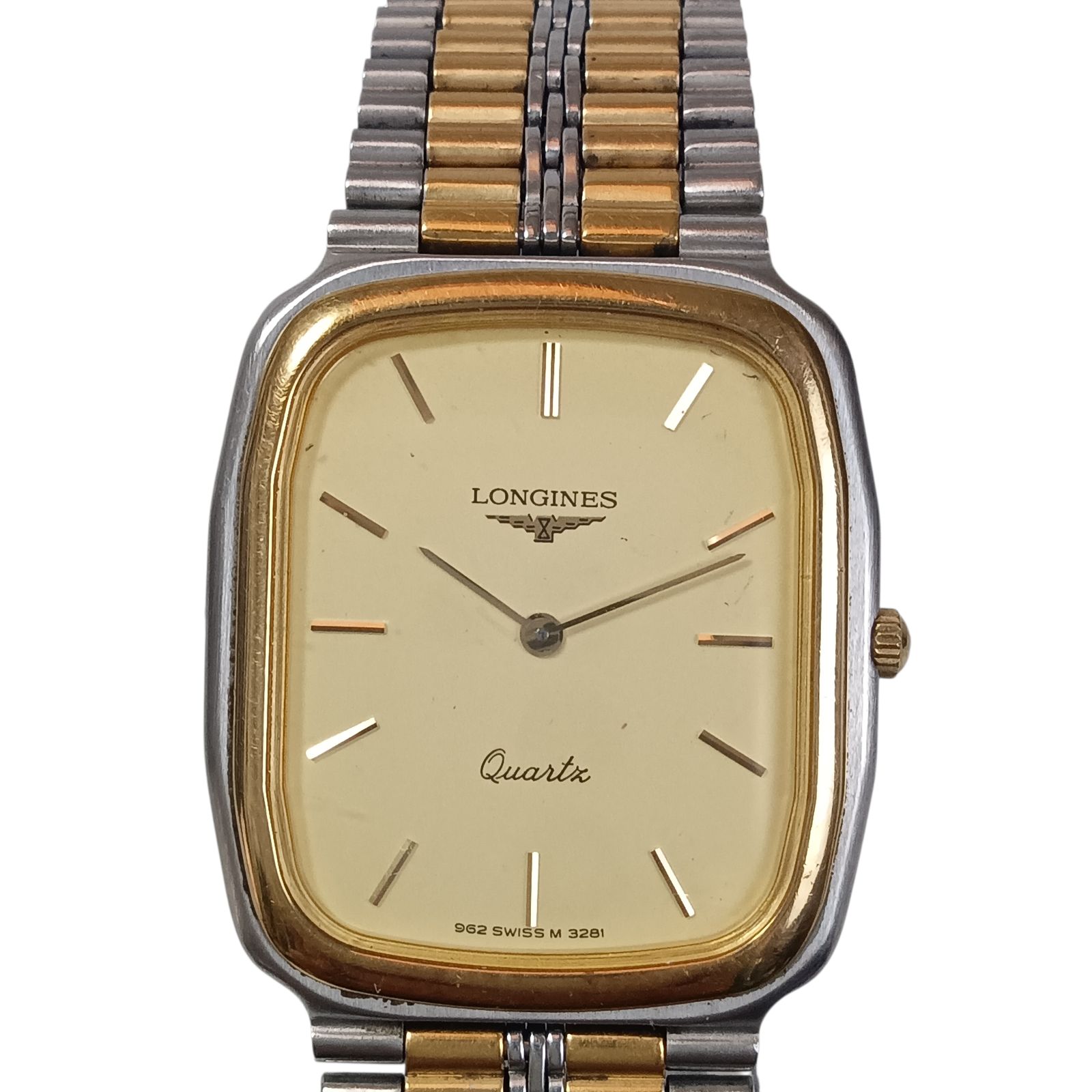 稼働 綺麗】1213-1 LONGINES ロンジン メンズ腕時計 クォーツ スクエア 