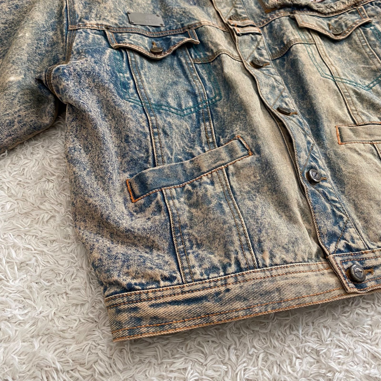 kansai o2 山本寛斎 デニムジャケット 短丈 アート 刺繍 平成 y2k