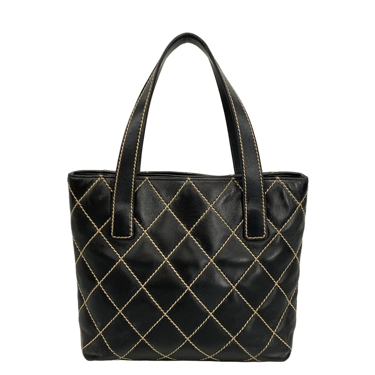 CHANEL(シャネル) トートバッグ ワイルドステッチ A18126 黒 ゴールド