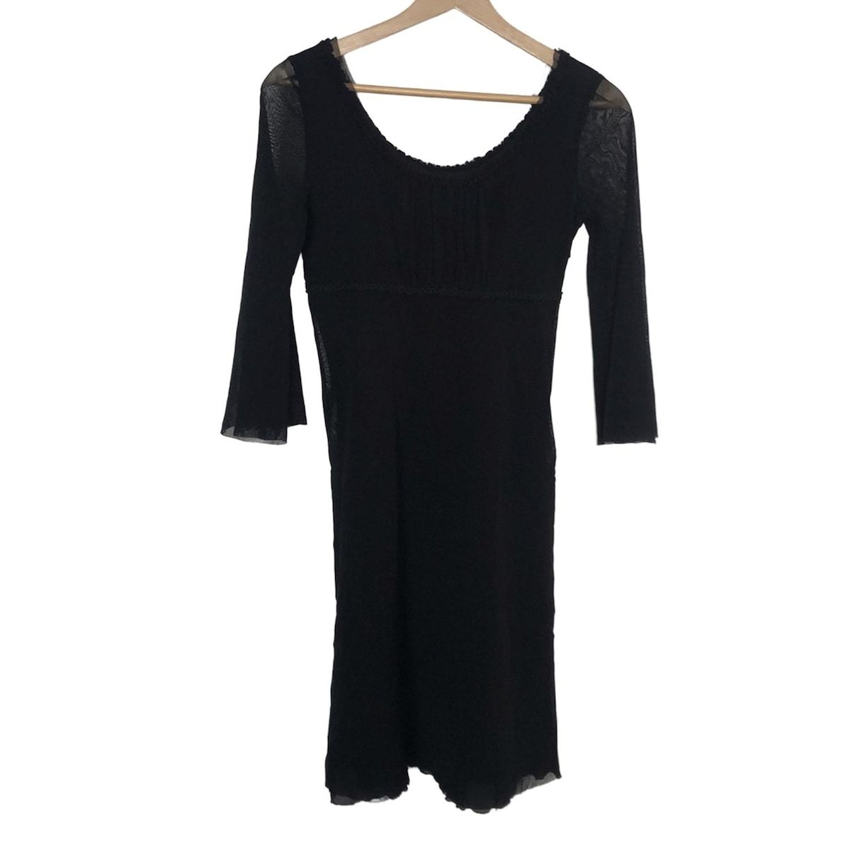 TAM ヴィヴィアンタム ワンピース サイズ0 XS レディース - 黒 七分袖 ひざ丈