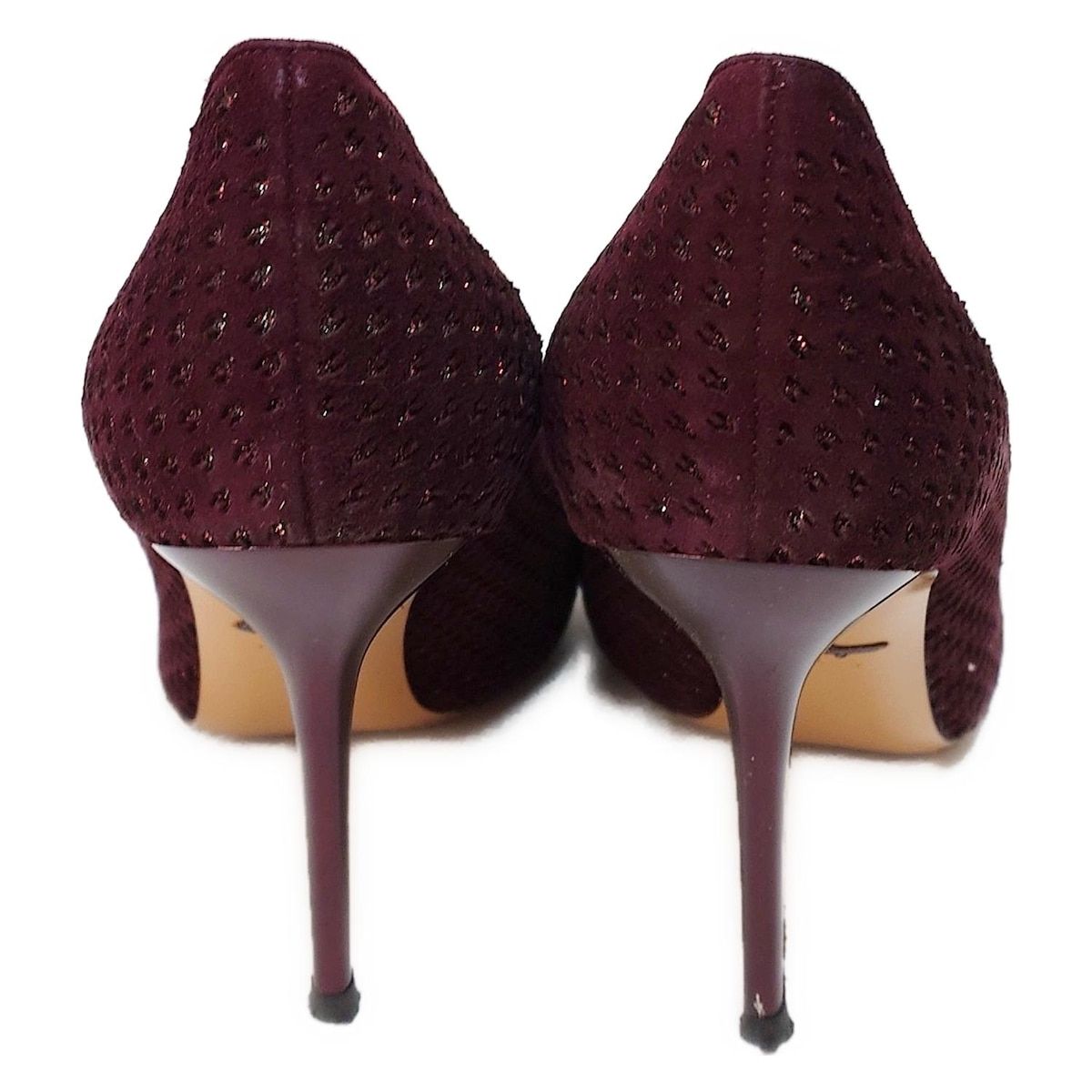  サルバトーレフェラガモ パンプス 8 1 2 D レディース - ダークブラウン×シルバー ラメ アウトソール張替済 ハイヒール パンプス パンプス