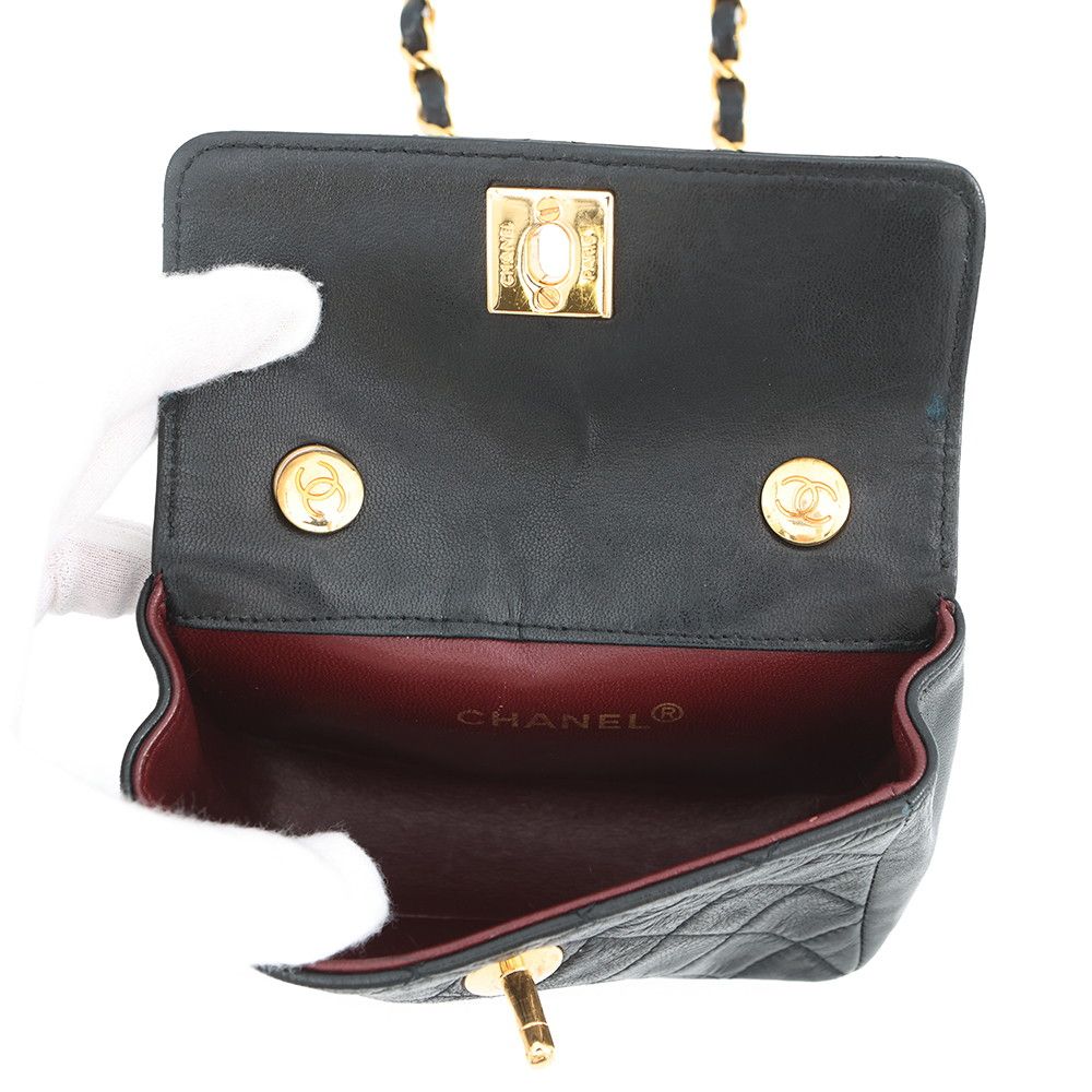 シャネル チェーンショルダーバッグ ミニミニ マトラッセ ココマーク