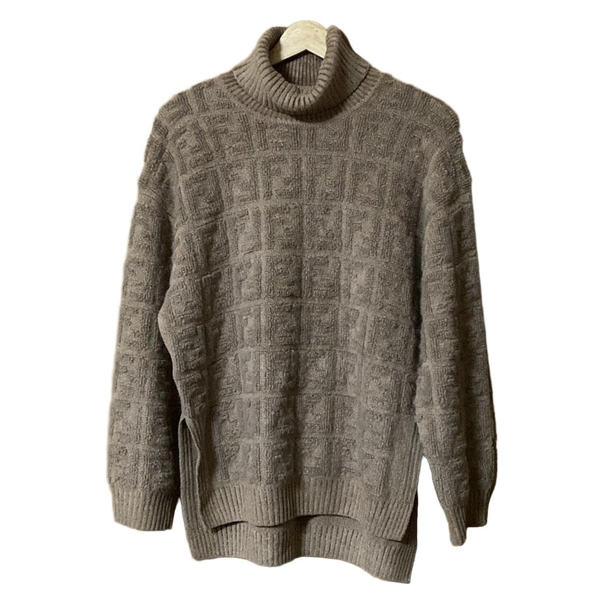 フェンディ　FENDI 長袖　セーター FENDI(フェンディ) 長袖セーター サイズ36 S レディース - ベージュ