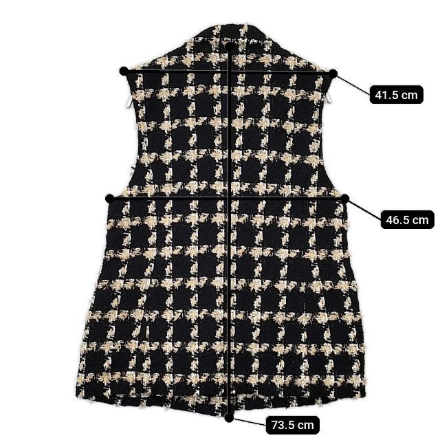  GRACE Class フェザーチェックツイードジレ 定価97900円 ベスト 23 AW ブラック ベージュ レディース グレース クラス 5-1129 T∞ ベスト ジレ ベスト ジレ ビスチェ