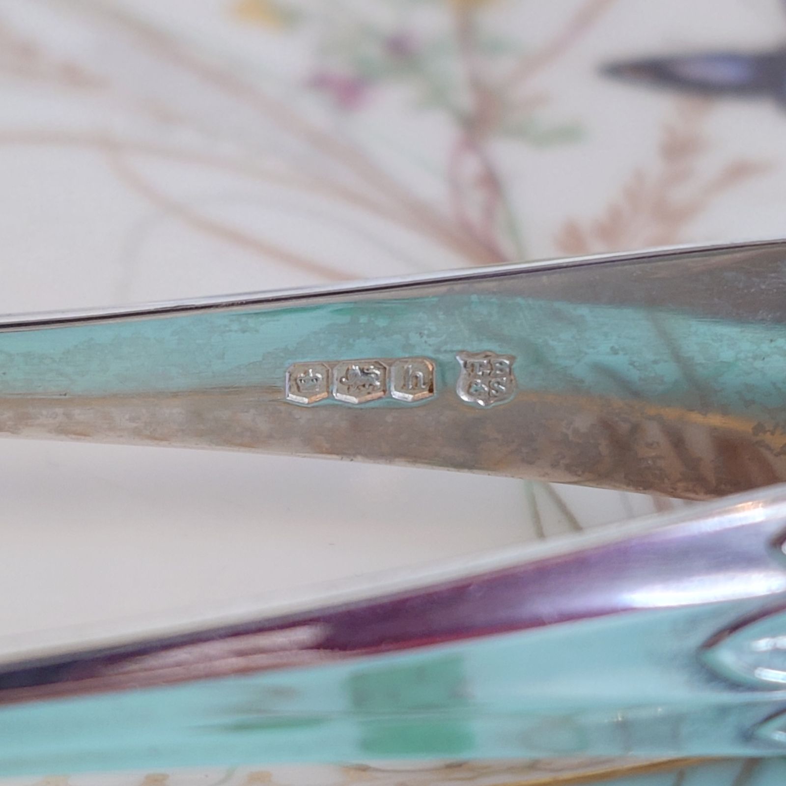 アンティーク　純銀　イギリス　シュガートング 英国ヴィンテージ 1940年 シルバー シュガートング スターリング