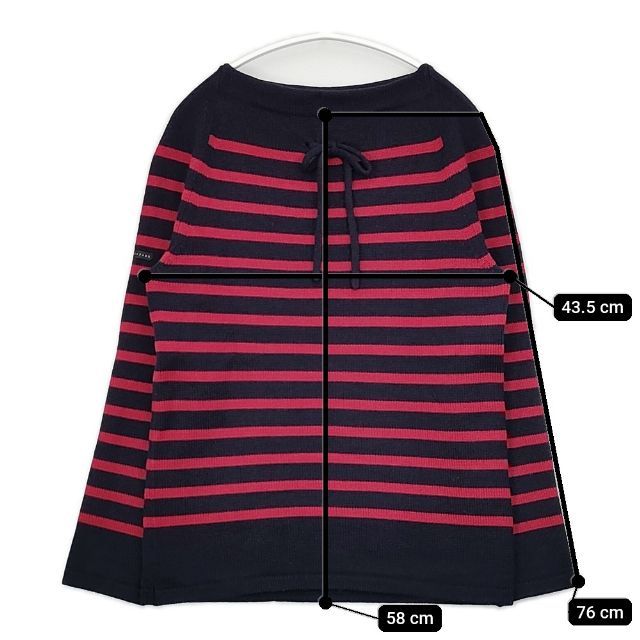 YURI+PARK イタリア製 メリノウール ボーダー セーター ニット