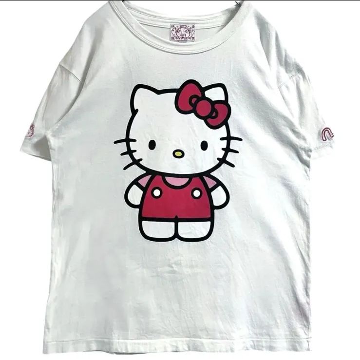 EVISU エヴィス 半袖 Tシャツ ハローキティ コラボ ホワイト kitty